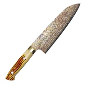 Noże kuchenne - Takeshi Saji OBB Black VG-10 Color Nóż Santoku 18 cm - miniaturka - grafika 1