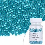 Dodatki do ciast w proszku - Posypka cukrowa PEREŁKI BŁYSZCZĄCE NIEBIESKIE ⌀ 5 mm Sweet Decor, 40 g - miniaturka - grafika 1
