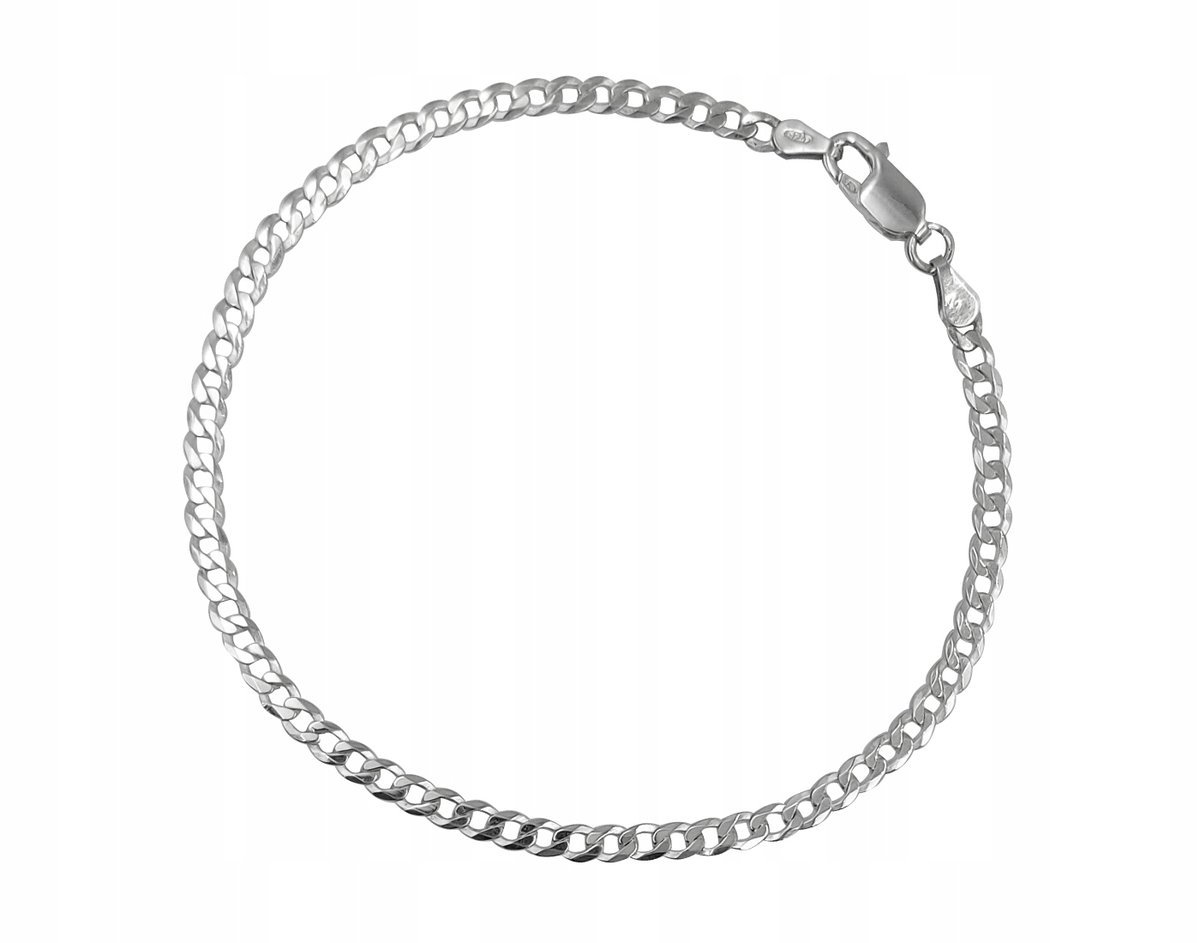 Długa bransoleta męska 23 cm ,srebrna próba 925