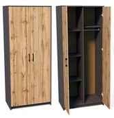 Szafy - Szafa Combi 2D Sz05 Grafit - Wotan 193x85x55 cm - miniaturka - grafika 1