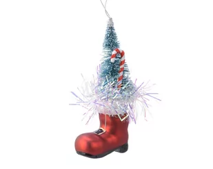 Bombka Szklana Ozdoba Na Choinkę But Czerwony - Bombki - miniaturka - grafika 1