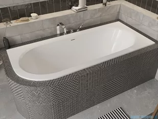 Besco Avita Slim + 170x75cm wanna asymetryczna prawa + syfon #WAV-170-SP+ - Wanny - miniaturka - grafika 4