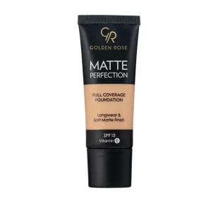 Golden Rose - MATTE PERFECTION - Full Coverage Foundation - Matujący podkład do twarzy - SPF15 - 35 ml - N7 - Podkłady do twarzy - miniaturka - grafika 1