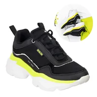 Sneakersy damskie - Sneakersy Damskie Big Star Czarne JJ274A114 38 Czarny - miniaturka - grafika 1