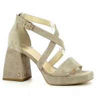 Sandały damskie - Zamszowe sandały damskie CARINII - Carinii - miniaturka - grafika 1