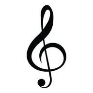 Naklejki na ścianę - Czarna dekoracja ścienna Wallity Treble Clef - miniaturka - grafika 1
