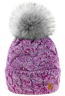 Czapki damskie - Zimowa CZAPKA CIEPŁA pompon i polar Woolk Marina - miniaturka - grafika 1