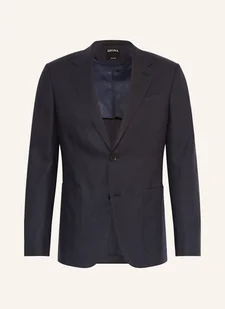 Zegna Marynarka Garniturowa Extra Slim Fit Z Lnu blau - Moda i Uroda OUTLET - miniaturka - grafika 1