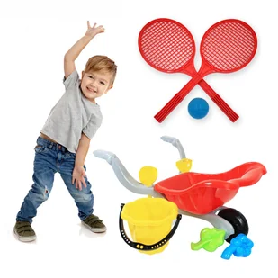 Zestaw Zabawek dla Dzieci do Ogrodu plaża rakietki rzutki taczka akcesoria - Zabawki do piasku Zestaw Zabawek dla Dzieci do Ogrodu plaża rakietki rzutki taczka akcesoria - Zabawki do piasku - miniaturka - grafika 1