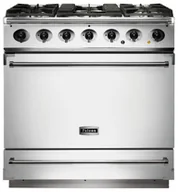 Kuchenki gazowo-elektryczne - Kuchnia gazowo-elektryczna FALCON 900S 90 Biały szczotkowany nikiel - miniaturka - grafika 1