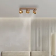 Lampy sufitowe - PURE reflektor sufitowy LED Cup, kolor brązowy, 56 cm, metal, 3-punktowa. możliwość ściemniania, brązowy / mosiężny, salon / jadalnia, metal, nowoczesny - miniaturka - grafika 1