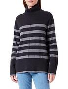 Swetry damskie - GERRY WEBER Edition Damski sweter 770558-44719, szary w paski, 36 (DE) - miniaturka - grafika 1