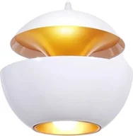 Lampy sufitowe - Nowoczesna lampa wisząca LED, średnica 25 cm, aluminiowa konstrukcja, duży biały, trójkolorowe ściemnianie - miniaturka - grafika 1
