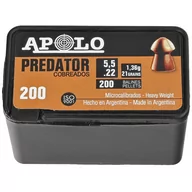 Amunicja do wiatrówek - Śrut Apolo Predator Copper 5.5 mm, 200 szt. 1.36g/21.0gr (19951) - miniaturka - grafika 1