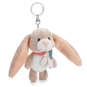 Plecaki - Breloczek Królik Fjella 10cm beżowy - Pluszowy towarzysz przytulanka zwierzęca z kółkiem na klucze do smyczy, torby albo plecaka - miniaturka - grafika 1