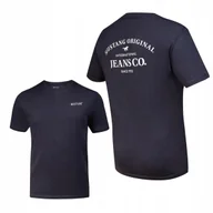 Koszulki męskie - ﻿MUSTANG T-shirt KOSZULKA męska BAWEŁNA sportowa L granatowa - miniaturka - grafika 1