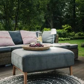 Lampy ogrodowe - Brilliant Lampa stołowa LED Kaami, ściemniana biała matowa - miniaturka - grafika 1