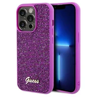 Szkła hartowane na telefon - Guess GUHCP14XPMSDGSF iPhone 14 Pro Max 6.7" fuksja/fuschia hardcase Disco Metal Script - miniaturka - grafika 1