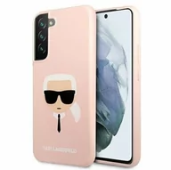 Etui i futerały do telefonów - Karl Lagerfeld KLHCS22MSLKHPI S22+ S906 rożowy/pink hardcase Silicone Karl s Head KF000918 - miniaturka - grafika 1