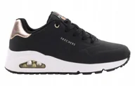 Buty sportowe damskie - Buty damskie Skechers Uno 177094-BLK niskie czarne 35,5 - miniaturka - grafika 1