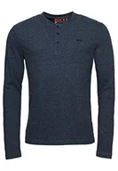 Bluzy męskie - Superdry Bluza męska Henley, Marl Marl, M - miniaturka - grafika 1