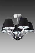 Lampy sufitowe - Maxlight Lampa wisząca ORLANDO 5 Czarny satyna (5103/5A BK/NM) Max light - miniaturka - grafika 1