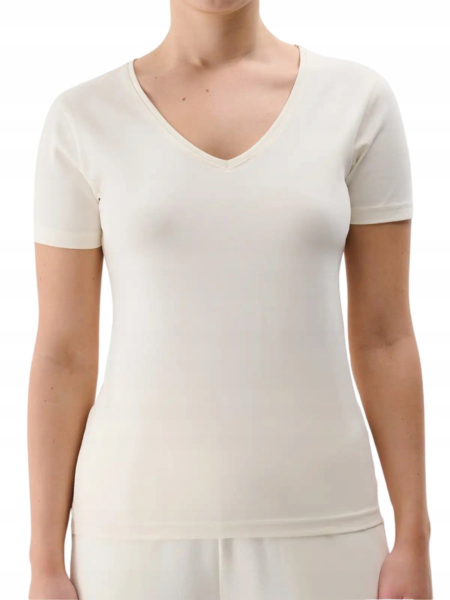 Koszulka damska 4F T-shirt w serek F1990 11S kremowy XXL