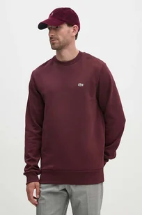 Lacoste bluza męska kolor bordowy gładka - Bluzy męskie - miniaturka - grafika 1