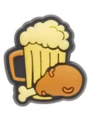 Kapcie damskie - Crocs Przypinka w kolorze jasnobrązowo-żółtym na buty - miniaturka - grafika 1