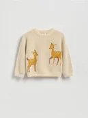 Bluzy dla dziewczynek - Reserved - Miękki sweter z aplikacją - wielobarwny - miniaturka - grafika 1