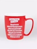 Kubki - Kubek ceramiczny czerwony Learn Polish! It's easy - miniaturka - grafika 1