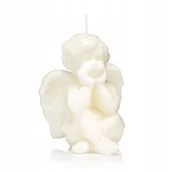 Świece - Świeca ANIOŁ 12 cm kolor ECRU - miniaturka - grafika 1