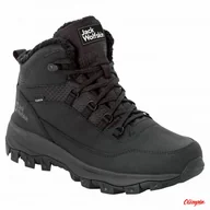 Buty trekkingowe męskie - Buty trekkingowe zimowe Jack Wolfskin EVERQUEST TEXAPORE MID M black - miniaturka - grafika 1