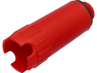 Akcesoria hydrauliczne - KOREK HYDRAULICZNY, INSTALATORSKI 1/2" Z USZCZELKĄ CZERWONY - miniaturka - grafika 1