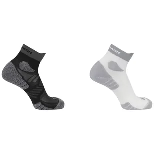 Skarpetki Salomon Aero Ankle 2-Pack Rozmiar skarpet: 39-41 / Kolor: czarny/biały - Skarpetki męskie - miniaturka - grafika 1