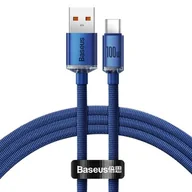 Kable USB - Baseus Crystal Shine Series kabel przewód USB do szybkiego ładowania i transferu danych USB Typ A - USB Typ C 100W 1,2m niebieski (CAJY000403) CAJY000403 - miniaturka - grafika 1