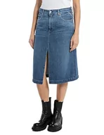 Spódnice - Replay spódnica jeansowa damska midi, 009 Medium Blue - miniaturka - grafika 1