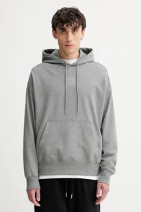 Calvin Klein bluza męska kolor szary z kapturem z aplikacją LV14LD225G - Bluzy męskie - miniaturka - grafika 1