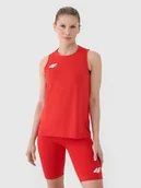 Koszulki sportowe damskie - 4F Top treningowy szybkoschnący damski - czerwony L - miniaturka - grafika 1