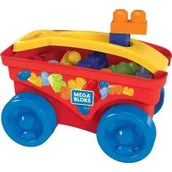Klocki - Mega Bloks Pull 'N Play Wagon wózek z klockami - miniaturka - grafika 1