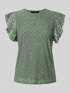 T-shirt o kroju regular fit z haftem angielskim model ‘TASSA’ - Koszulki i topy damskie - miniaturka - grafika 1