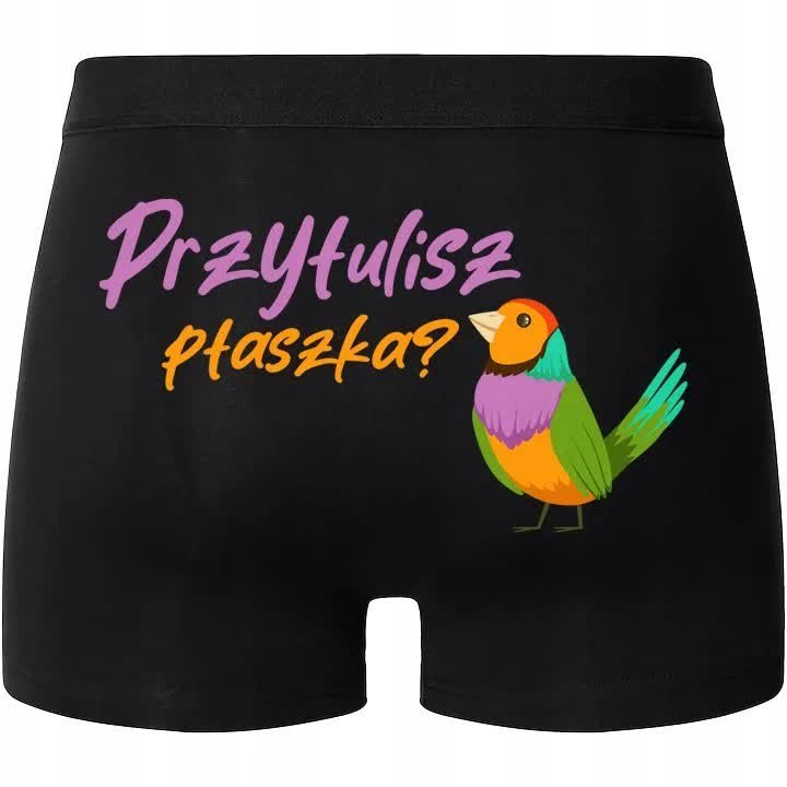 Bokserki Męskie PRZYTULISZ PTASZKA? Zabawny Prezent Na Walentynki Rozm XXL