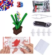 Prace ręczne dla dzieci - Koraliki Do Prasowania 3D Prasowanki Trójwymiarowe Szablon Kwiaty Wrzos - miniaturka - grafika 1
