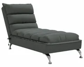 Szezlongi - Ciemnoszara masująca leżanka do salonu P2-L29 - miniaturka - grafika 1