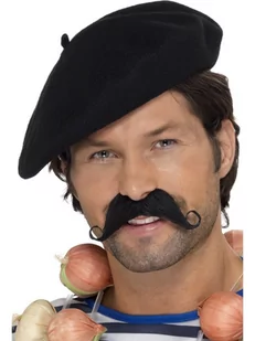Smiffys Beret czarny 26542 - Gadżety na imprezę - miniaturka - grafika 1