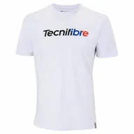 Koszulki sportowe męskie - Koszulka męska Tecnifibre  Club Cotton Tee White S - miniaturka - grafika 1