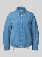Kurtki damskie - Kurtka jeansowa o kroju regular fit z czystej bawełny - miniaturka - grafika 1