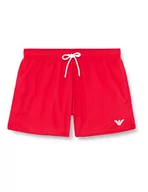 Kąpielówki męskie - Emporio Armani Swimwear Emporio Armani Embroidery bokserki męskie, z logo, czerwone (Ruby Red), 48, rubinowy (Ruby Red) - miniaturka - grafika 1