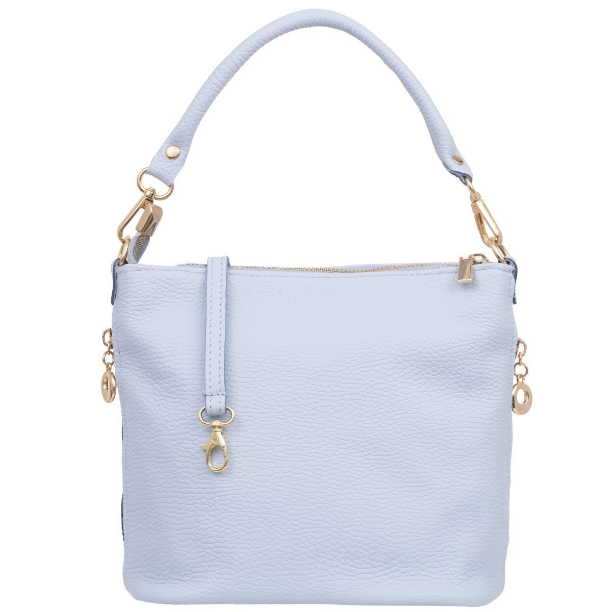 Mała Torebka Damska Skórzana Vezze Molla Błękitna