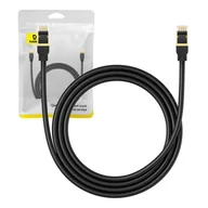 Kable miedziane - Kabel sieciowy kat. 8 Baseus Ethernet RJ45, 40Gbps, 1,5m (czarny) - miniaturka - grafika 1